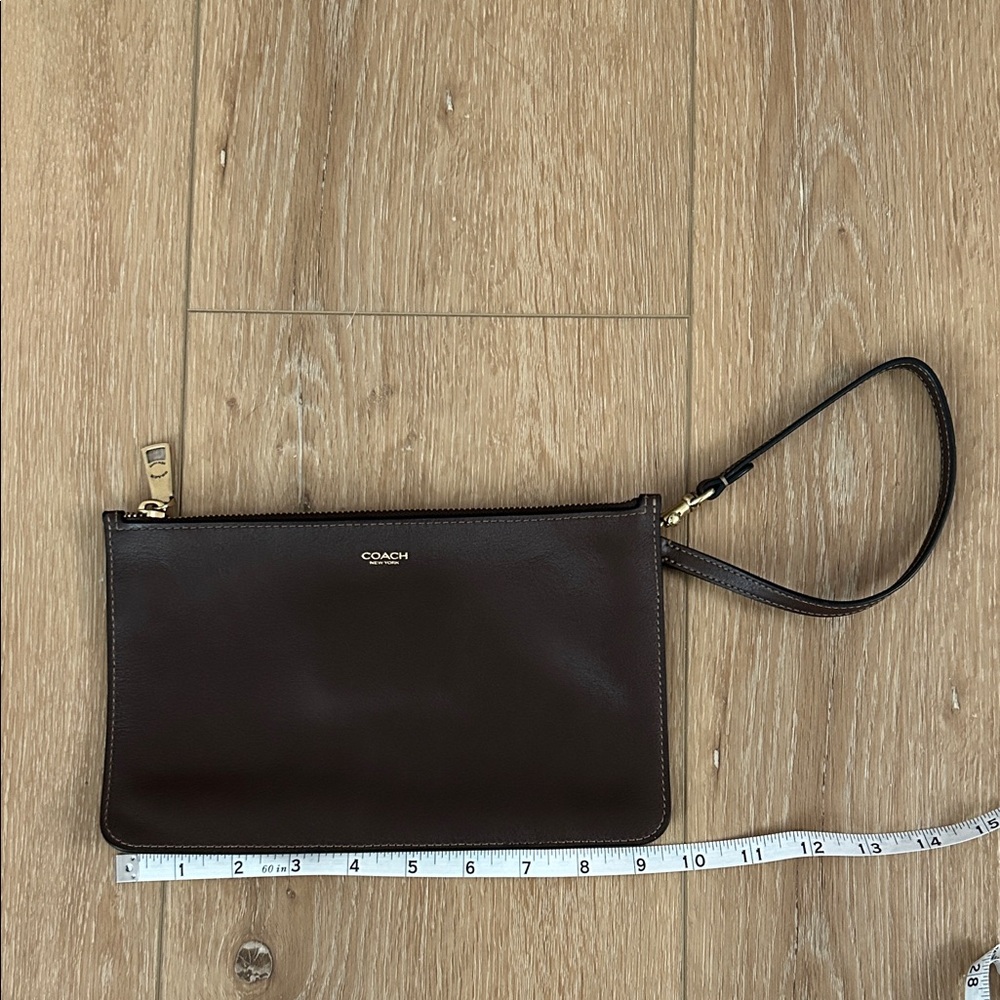 Coach Maple Leather Wristlet Clutch
